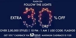 Myntra Super Sale: Up to 86% Off + Flat 30% Extra Discount + 20% Cashback (No Min Purchase)