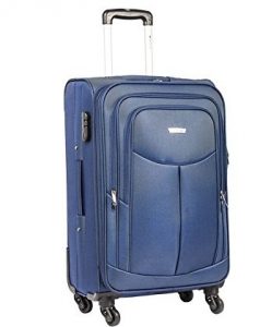 Safari Polyester 74.5 cms Blue Softsided Suitcase 