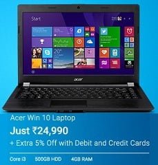 Acer One 14 Z1402-394D NX.G80SI.012 Intel Core i3 (5th Gen) - (4 GB DDR3 / 500 GB HDD / Windows 10) Notebook