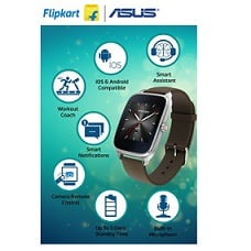Asus ZenWatch 2 Silver Case with Rubber Strap Smartwatch