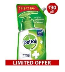 Dettol Original Hand Wash Pouch – 750 ml for Rs.103 @ Amazon
