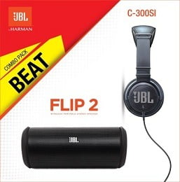 JBL Beat Mobile/Tablet Speaker (2 Channel) for Rs.5999 & Get JBL Headphone (C300 SI) worth Rs.2999 Free @ Flipkart