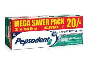 Pepsodent Gumcare Tooth Paste – 140gm (Pack of 2) worth Rs.172 for Rs.86 @ Amazon