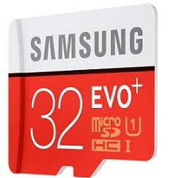 Samsung Evo Plus 32 GB MicroSDHC Class 10 memory card