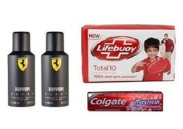 Set of 2 Ferrari Deo + 1 Colgate + 1 Lifebuoy Soap for Rs.223 @ Shopclues