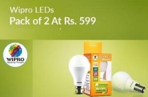 Wipro Garnet 15W LED BULB (Pack of 2) for Rs.323 @ Amazon