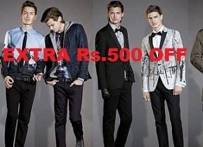 Clothing, Footwear & Fashion Accessories – Up to 70% Discount + Extra Rs.500 Off @ Amazon