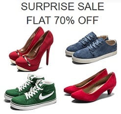 Surprise Sale on Footwear @ Amazon - Flat 70% Discount