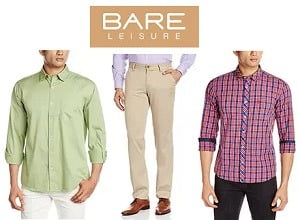 Bare Leisure (Pantaloon Brand) – Flat 60% Discount on Men’s Shirts & Trousers @ Amazon