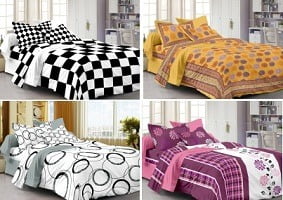 Cenizas Cotton Double Bedsheets for Rs.399 @ Amazon