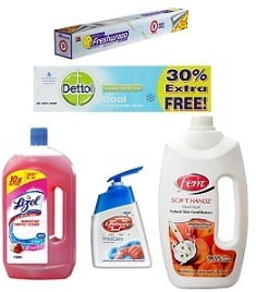 Dettol shaving Cream worth Rs.65 for Rs.26 | Pepsodent Toothbrush worth Rs.32 for Rs.16 | Lizol Floor Cleaner worth Rs.135 for Rs.68 & more