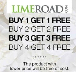 Buy 1 Get 1 Free Offer on Women’s Clothing, Accessories, Home Decor Products @ Limeroad