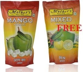 Mother’s Recipe Mango Pickle, 500g (Mix Pickle 500g free with this pack) for Rs.75 @ Amazon