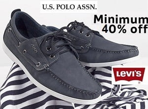 Flat 40% Discount on Men's Casual Shoes (LEVIS & U.S.Polo)