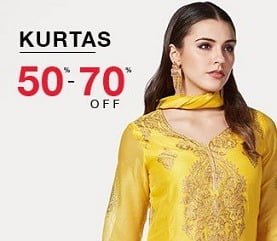Flat 50% - 70% Off on Women's Kurta / Kurti