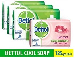 Dettol Original Soap (Pack of 3) + Dettol skincare Soap for Rs.118 @ Amazon