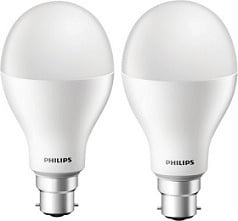 PHILIPS 14 W Standard B22 LED Bulb (White, Pack of 2)