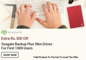 Seagate Backup Plus Slim HDD – Up to Rs.300 Extra Discount @ Amazon