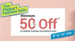 Flipkart Fashion Sale: Min 50% Off (Valid till 10th July’16)
