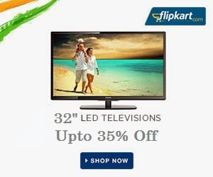 LED TV (32″) – Up to 40% Off + Extra 10% Cashback for CITI Bank Debit / Credit Card @ Flipkart