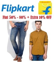Best Offer: Men’s Popular Brand Clothing 50% – 80% Off @ Flipkart