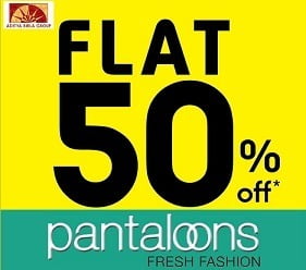 Minimum 50% Off on Pantaloon Mens Clothing