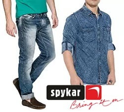 Spykar Men Clothing - Min 60% Off