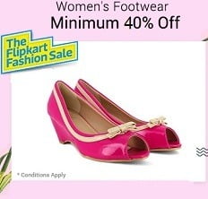 Flipkart Fashion Sale: Min 40% Off on Womens Footwear