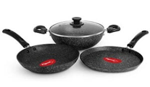 Pigeon Granito Non-stick Cookware Set (4 Piece) worth Rs.2995 for Rs.1148 @ Flipkart