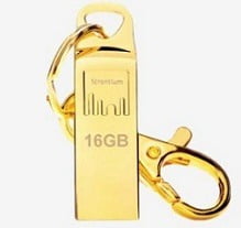 Strontium 16 GB Pen Drive (24 Carat Gold-Plated)
