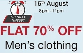Men’s Clothing – Flat 70% Off @ Amazon