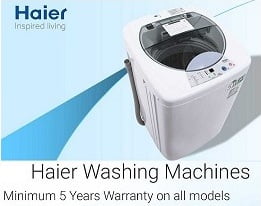 Haier 6 kg Fully Automatic Top Load Washing Machine (5 Yrs Warranty) for Rs.12100 – Flipkart