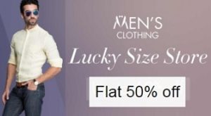 Amazon Lucky Size Store: Men’s Clothing – Flat 50% Off