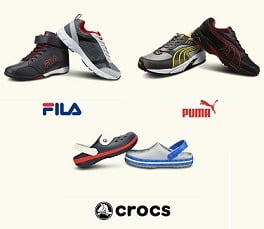 Puma, Fila, Crocs Footwear - Minimum 50% Off