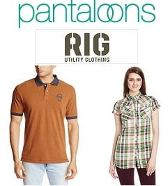 Rig (Pantaloon) Men’s / Women’s Clothing – Flat 60% to 70% Off @ Amazon