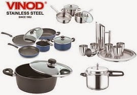 Vinod Stainless Steel & Hard Anodised Cookwares & Pressure Cookers
