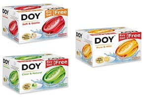 Doy Glycerin Transparent Pure Mild Soap (125g x 3)