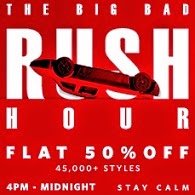 Myntra Rush Hour Sale: Minimum 50% Off on Men / Women Clothing & Footwear