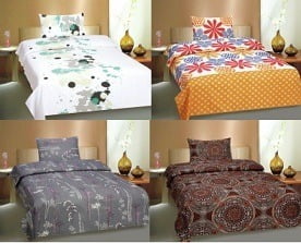 Super Deal: Single Bed Cotton Bedsheets below Rs.299