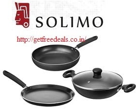 Solimo Non-Stick 3 Piece Kitchen Set (Induction & Gas compatible) worth Rs.2630 for Rs.1199 @ Amazon (Limited Period Deal)
