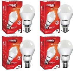 Eveready 9 Watt B22 LED Bulb (Pack of 5) for Rs.555 @ Amazon