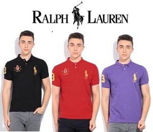 Ralph Lauren Men’s Polo Neck T-Shirt – Flat 60% Off for Rs.2399 @ Amazon