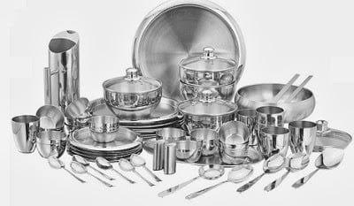 High Quality Stainless Steel Vinod 63Pc Premium Dinner Set worth Rs.8650 for Rs.6899 @ Amazon