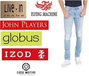 Men’s Jeans (Live-in, I-Zod, Flying Machine, John Player, Globus, Locomotive) – Flat 50% – 65% Off starts from Rs. 519 @ Flipkart