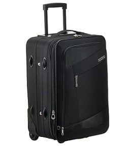 American Tourister Elegance Plus 55 cms Black Soft sided Suitcase worth Rs.5590 for Rs.2683 @ Amazon (3 Yrs International Warranty)