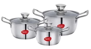Pigeon Stainless Steel Casserole with Lid Cookware Set for Rs.1312 @ Amazon