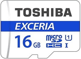 Toshiba 16 GB MicroSDHC UHS Class 1 48 MB/s Memory Card