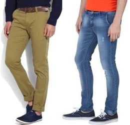 Men Jeans & Trousers under Rs.699