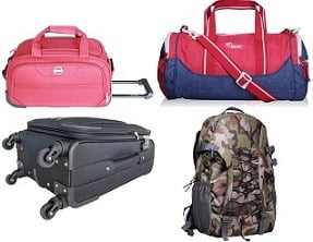 Luggage, Duffel bags, Suitcase, Trolly Bags, Wallets & Belts - 50% - 80% Off