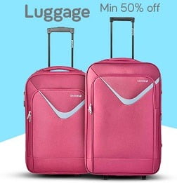 American Tourister, VIP, Safari, Skybags Travel Luggage : Minimum 50% Off